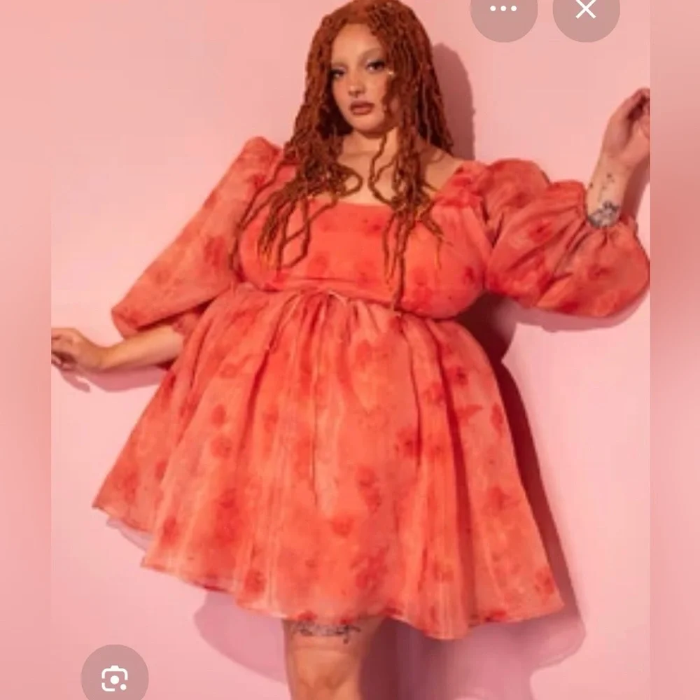 Vixen by Micheline Pitt Vibrant Orange labyrinth size medium never worn Fierys - Picture 8 of 8